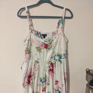 Torrid Ivory Floral Challis Hi-Lo Skater Dress